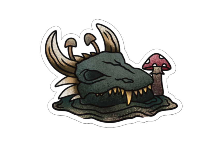 DragonSkull límmiði