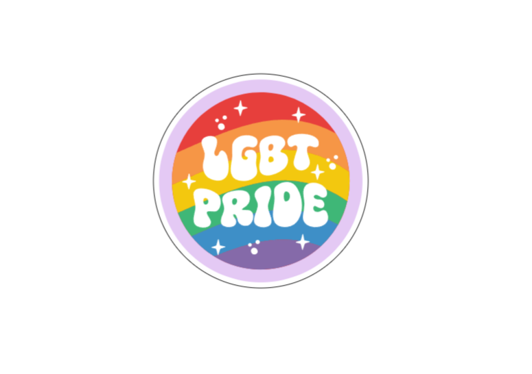 LGBT Pride Circle límmiði