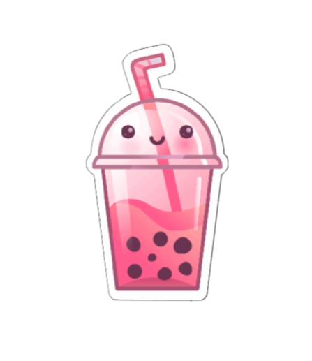 Pink Boba límmiði