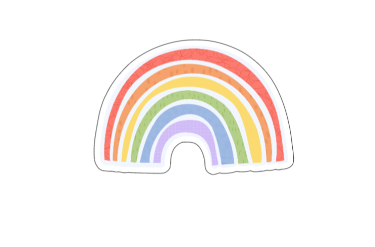 Simple Rainbow límmiði