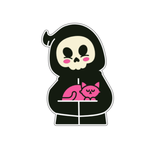 Death & Cat límmiði