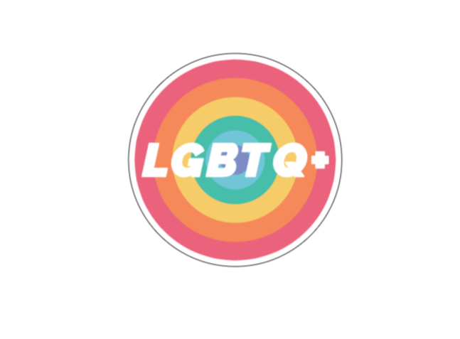 LGBTQ+ Circle límmiði