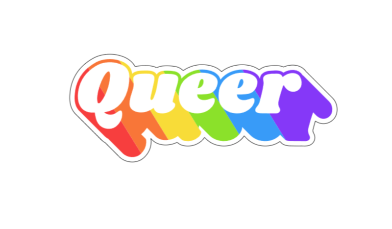 Rainbow Queer límmiði