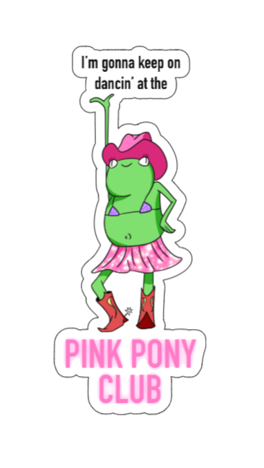 Pink pony frog