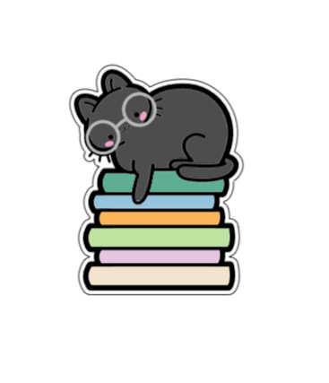 Book nerd cat