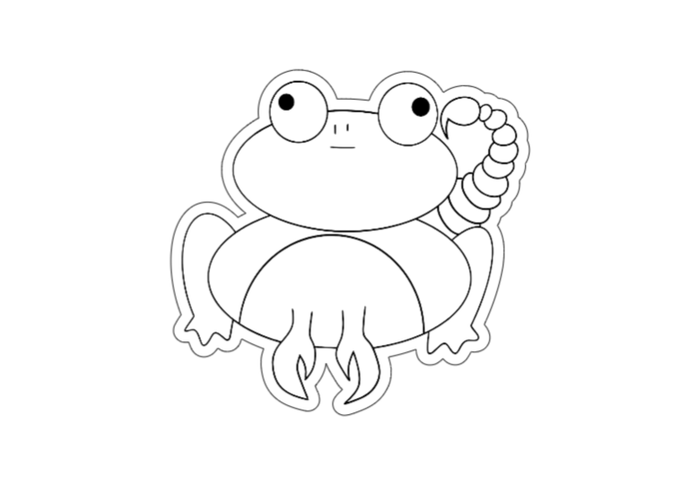 Frogiac Sporðdreki límmiði