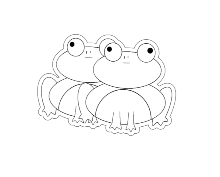 Frogiac Tvíburi límmiði