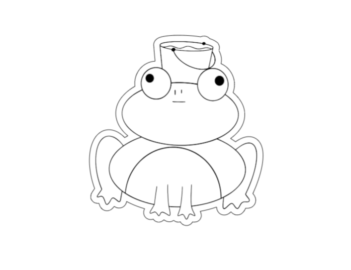 Frogiac Vatnsberi límmiði