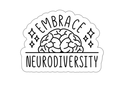 Embrace Neurodiversity B&W límmiði