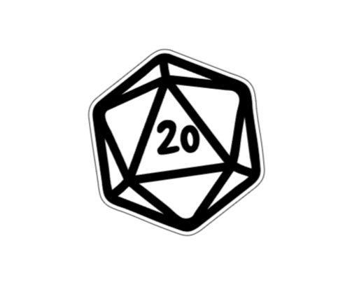 D20 límmiði