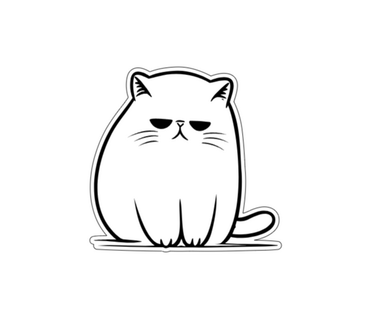 Angry cat límmiði