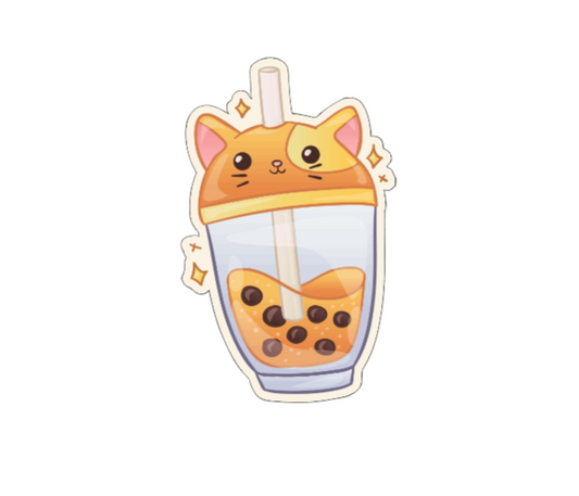 Boba Cat límmiði