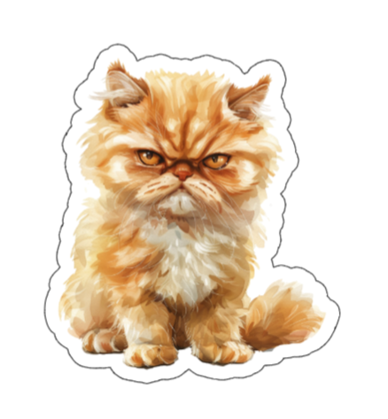 Angry orange cat