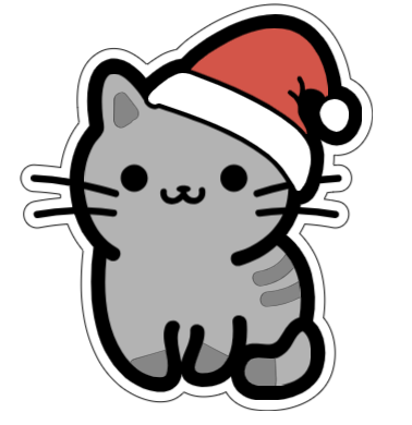 Christmas kitten