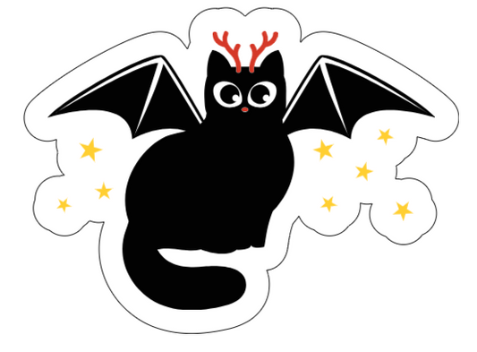 Christmas demon cat