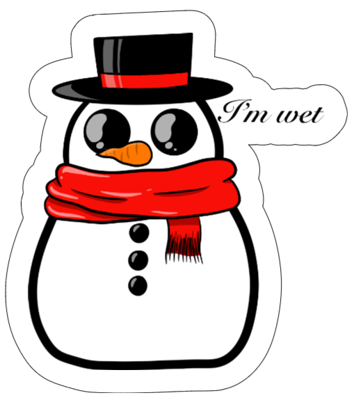 Cute Snowman (Wet)