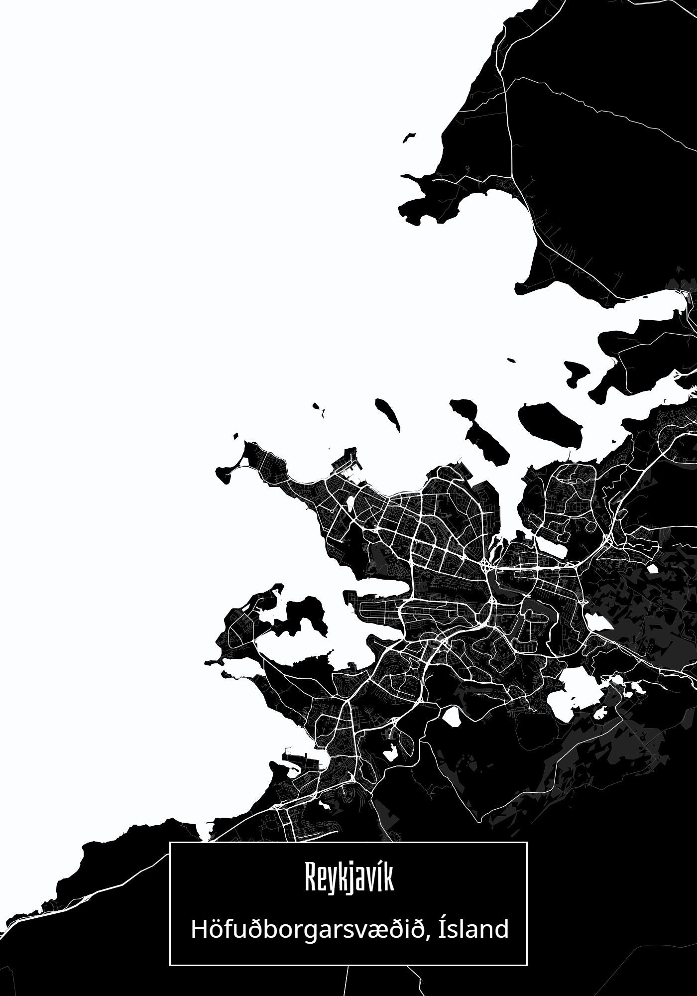 Borgarkort með titil